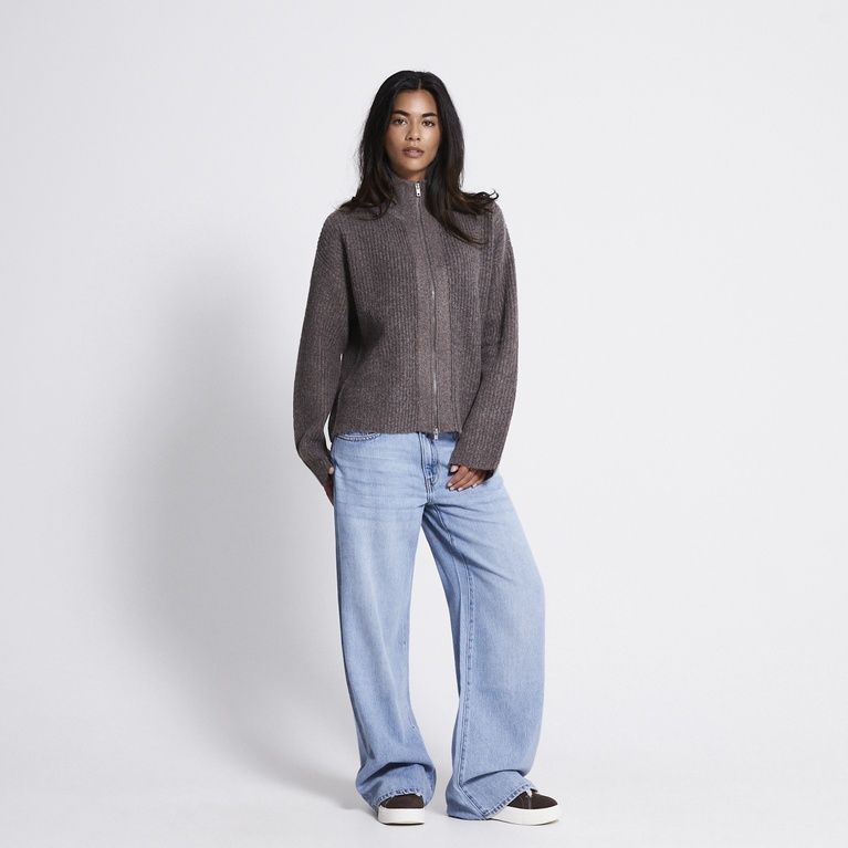 Zip knit cardigan "Zip Cardigan"
